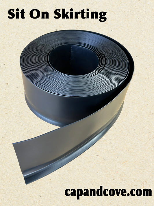100mm Sit On Skirting Board - Flexible PVC Coil