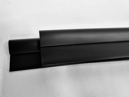 38mm Black Vinyl Floor Capping Strip - 2 Meter Length's - Cap & Cove Extrusion