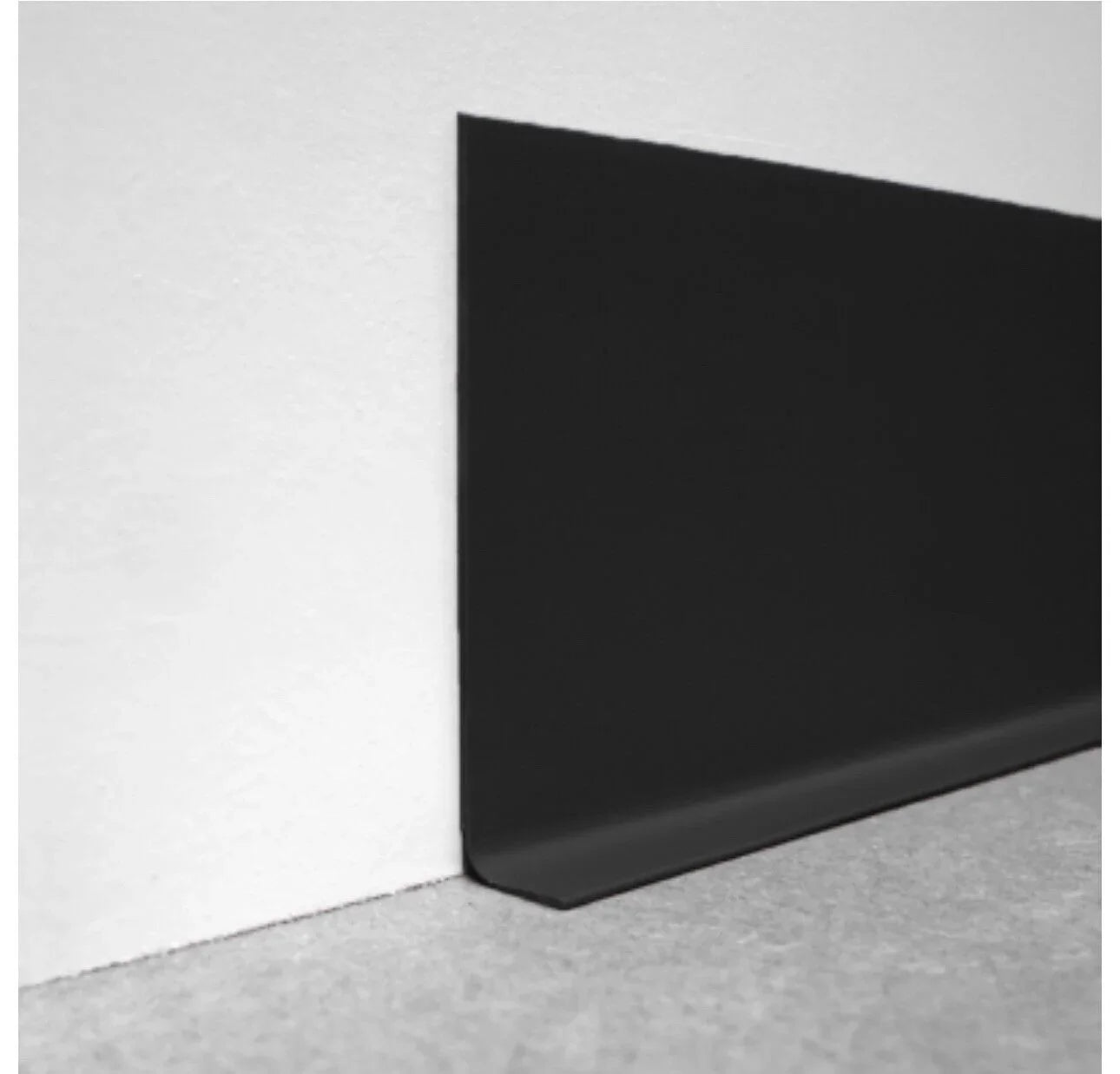 100mm Sit On Skirting Board - Flexible PVC - 2 Meter length's - Cap & Cove Extrusion