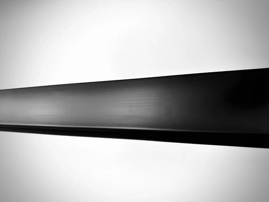 75mm Black Sit On Skirting Board - Flexible PVC - 2 Meter Lengths - Cap & Cove Extrusion