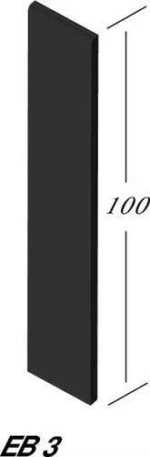 100mm Flexible PVC Flat Skirting Board - 25m roll - Cap & Cove Extrusion