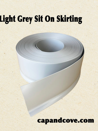 100mm Sit On Skirting Board - Flexible PVC Coil