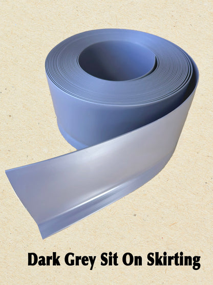 100mm Sit On Skirting Board - Flexible PVC Coil